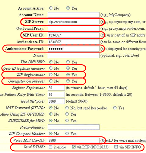 Grandstream GXV3000 Configuration